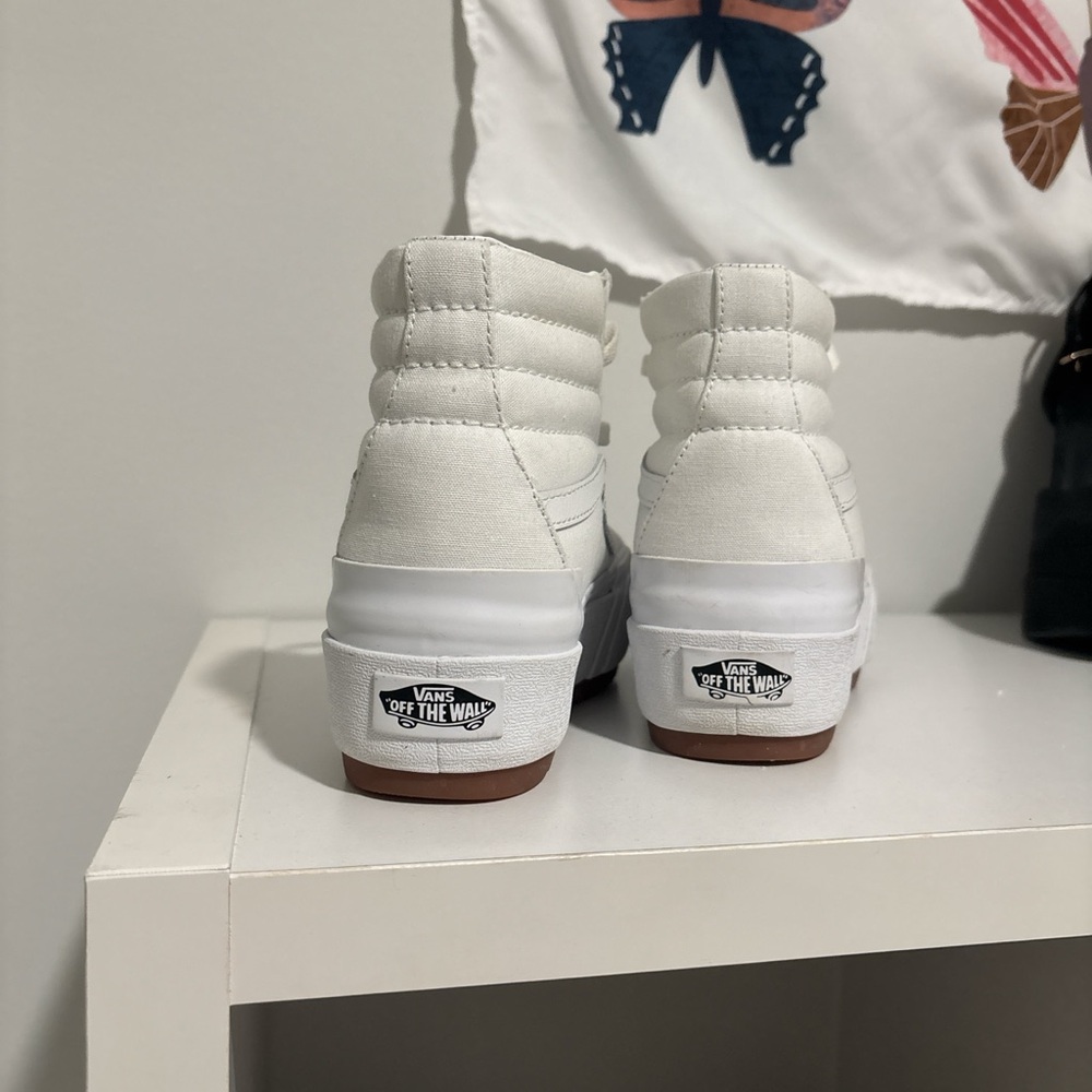 White High Top Platform Vans - Picture 3 of 5